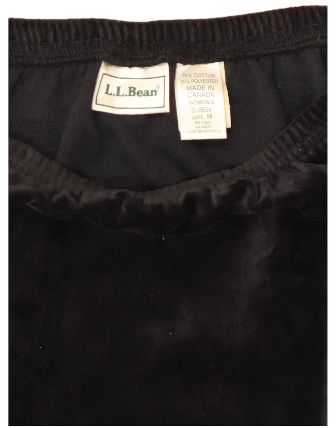 L.L.BEAN Falda Acampanada de Terciopelo para Mujer Mediana W28 Algodón Negro