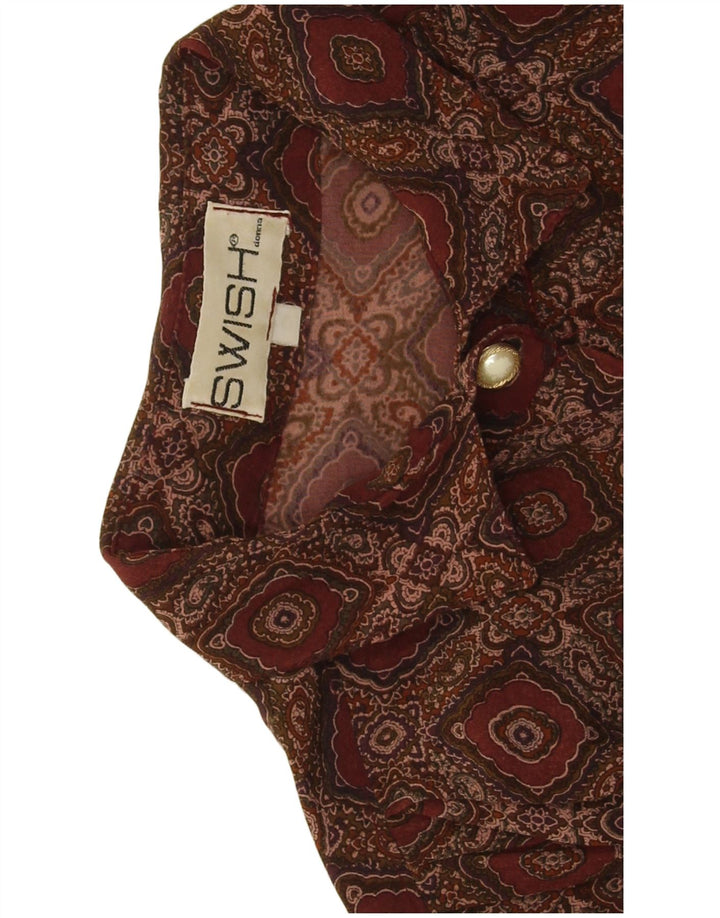 Camisa Swish para mujer UK 40 XL Borgoña Ikat