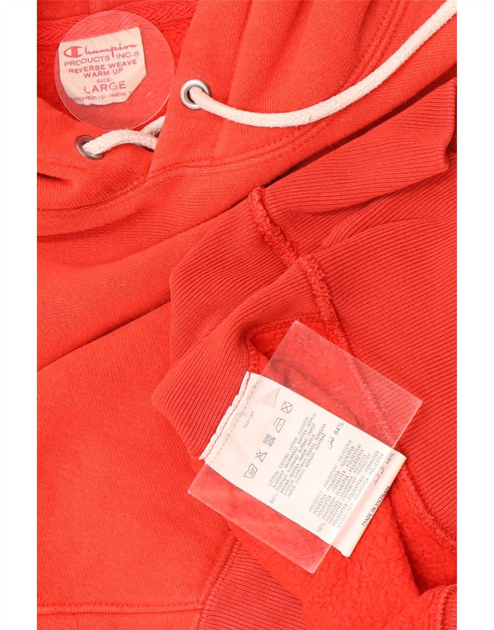 Champion Sudadera Con Capucha Para Hombre Jersey Grande De Algodón Naranja