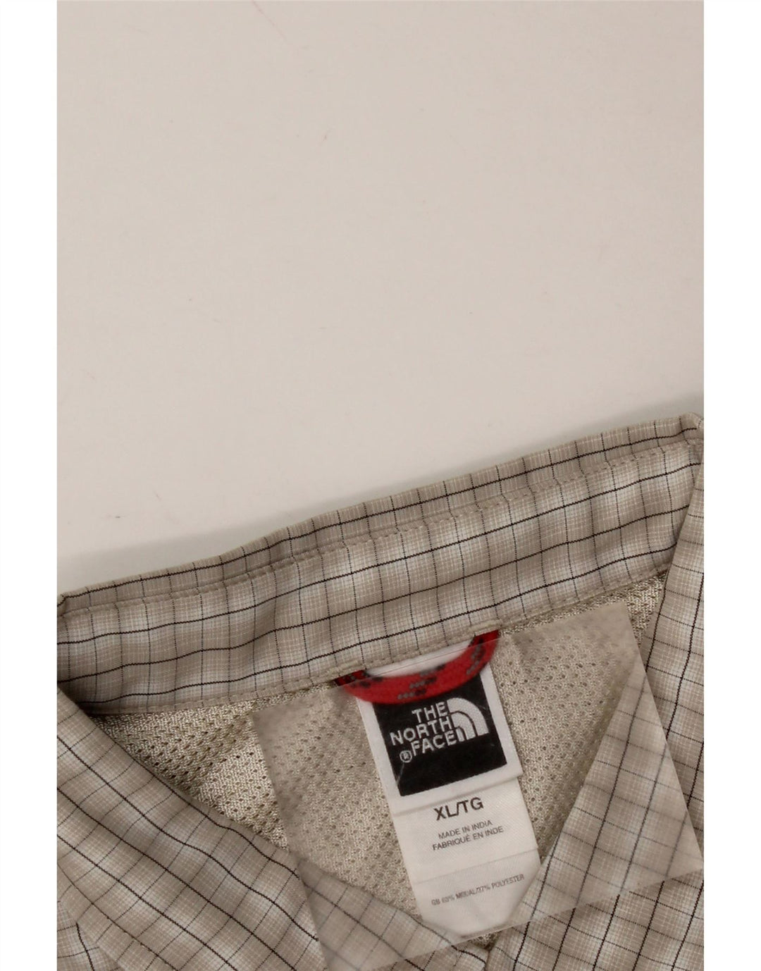 THE NORTH FACE Camisa Manga Corta Hombre XL Gris Cuadros Modal