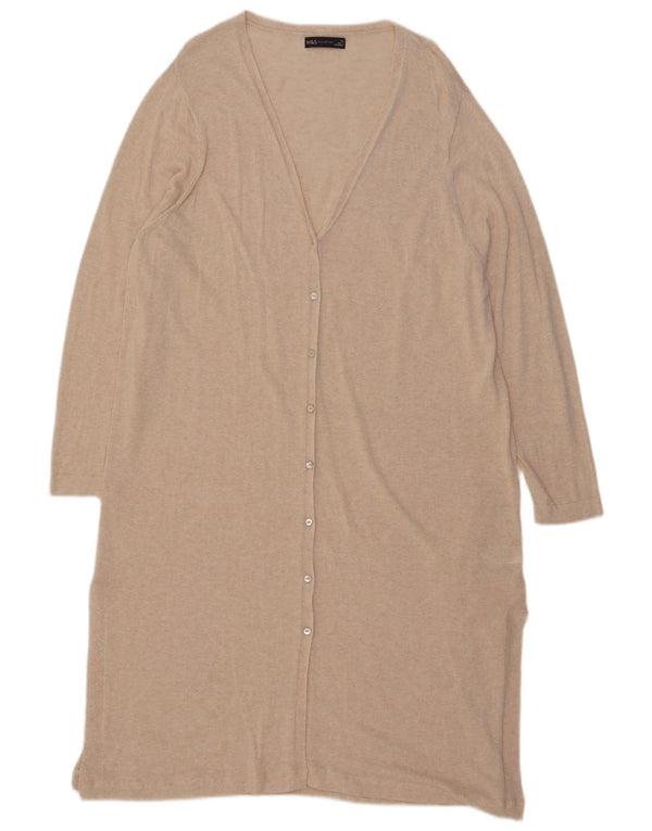 Marks & Spencer Suéter tipo cárdigan largo para mujer UK 20 2XL Beige moteado