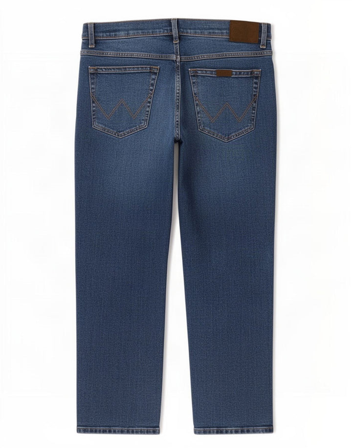 Wrangler Vaqueros Rectos Regulares Para Hombre W42 L27 Algodón Azul