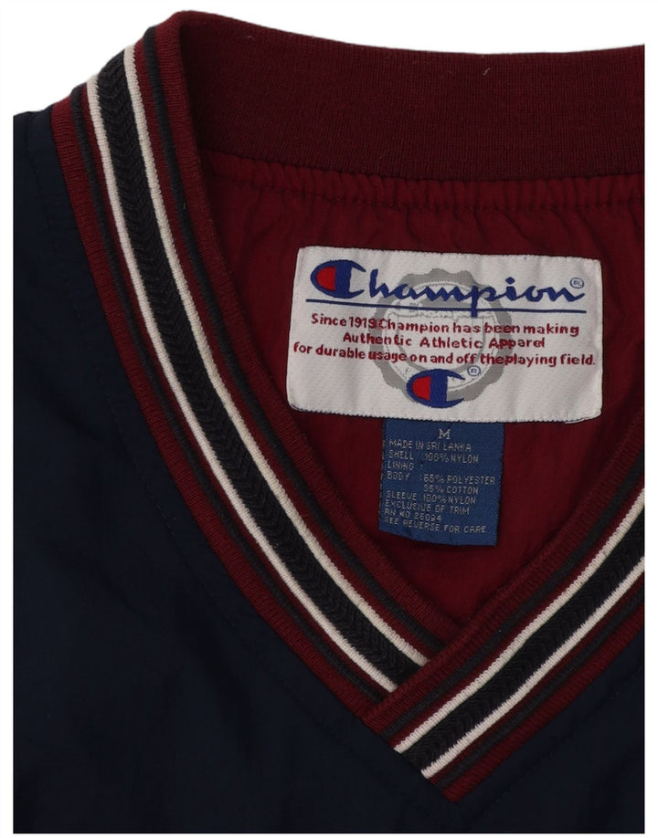 Champion Jersey para hombre, ajuste holgado, chaqueta superior de chándal, tamaño mediano, azul marino