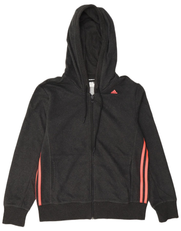 Adidas Climalite Zip Sudadera con capucha para mujer Reino Unido 16/18 Grande Gris Algodón