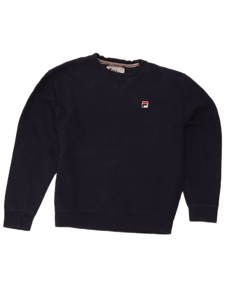 Fila Hombre Sudadera Jumper Medium Azul Marino Algodón