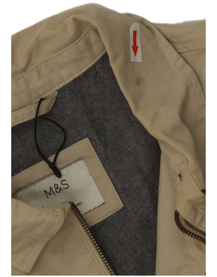 Marks & Spencer Chaqueta Bomber para Hombre UK 44 2XL Algodón Beige
