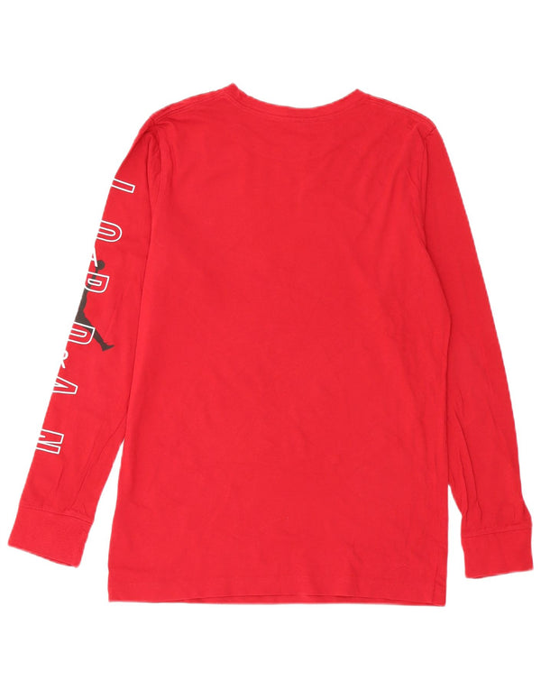 Jordan Boys Graphic Top Manga Larga 13-14 Años XL Rojo Algodón