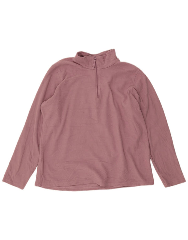 MOUNTAIN WAREHOUSE Jersey de forro polar con cuello y cremallera para mujer UK 40 XL Rosa