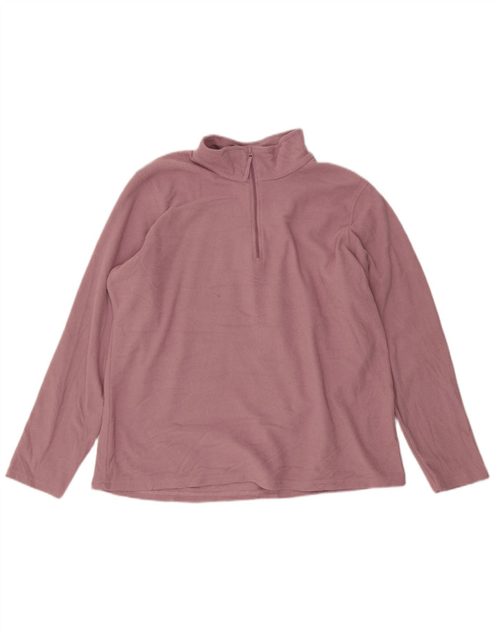MOUNTAIN WAREHOUSE Jersey de forro polar con cuello y cremallera para mujer UK 40 XL Rosa
