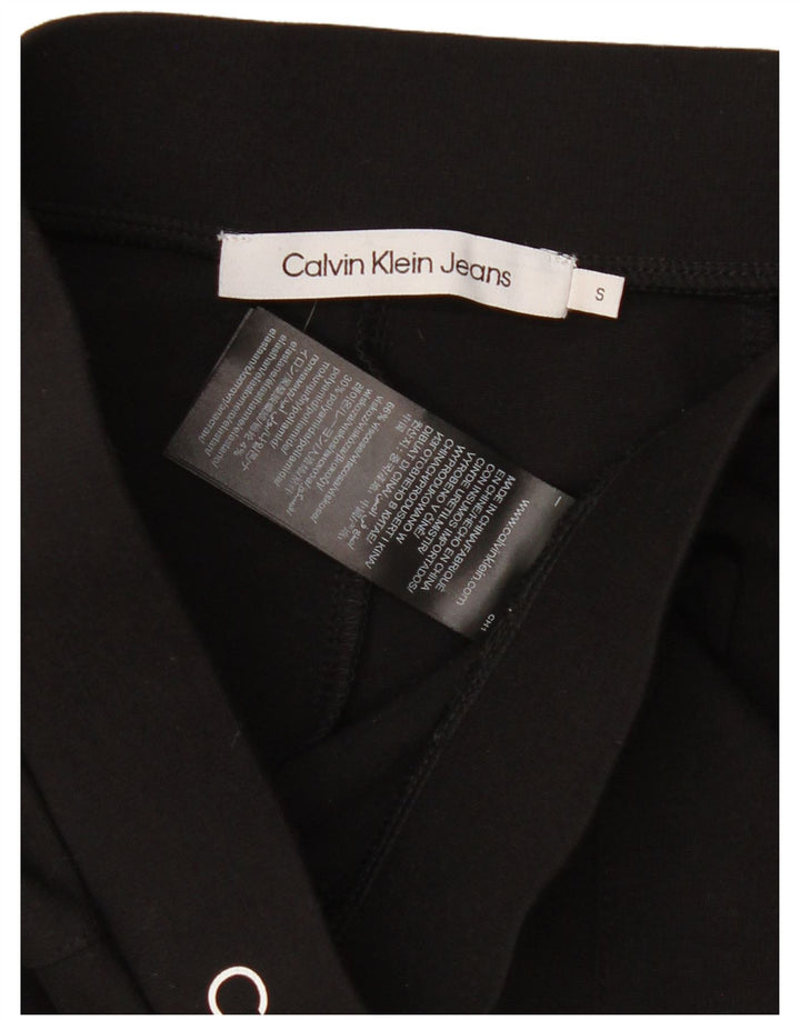 Calvin Klein Leggings gráficos para mujer UK 10 Small Viscosa negra
