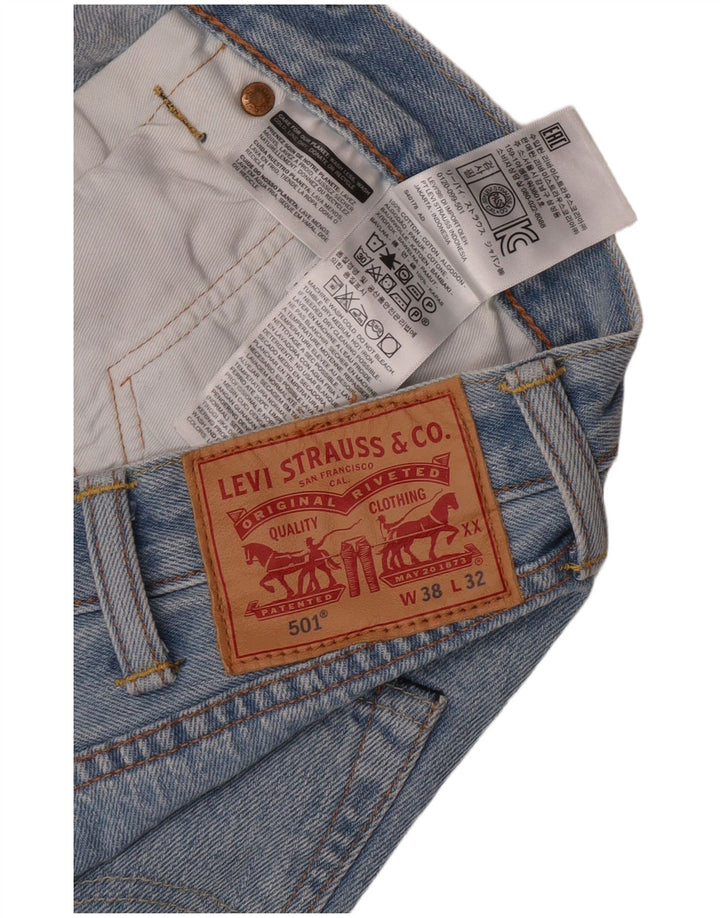 Levi's Hombre 501 Vaqueros Rectos W38 L29 Algodón Azul