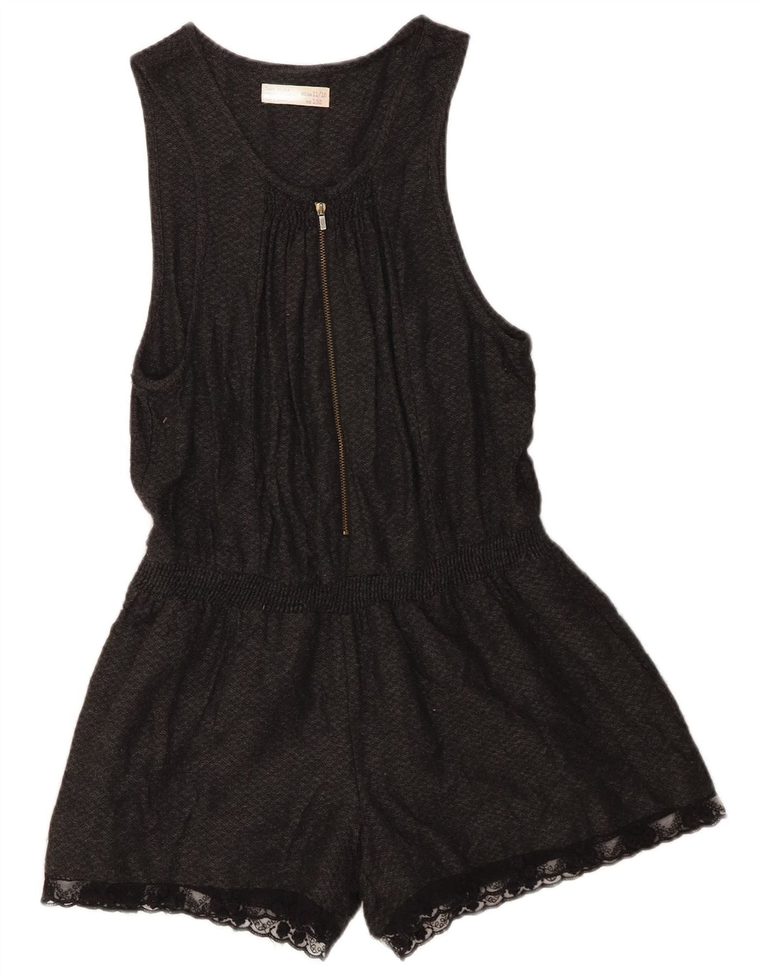 Zara Mono Corto Niña Sin Mangas 11-12 Años Negro