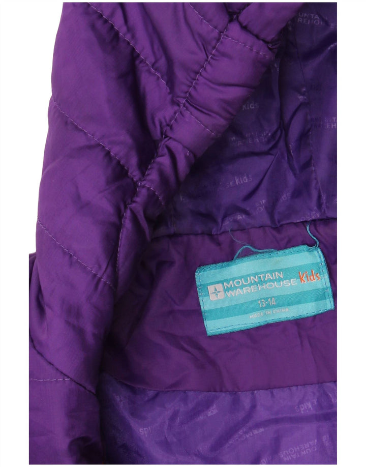 MOUNTAIN WAREHOUSE Chaqueta acolchada con capucha para niño 13-14 años Morado
