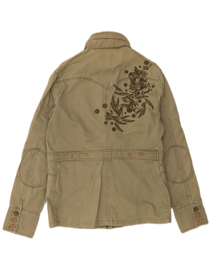 Levi's Chaqueta utilitaria con capucha gráfica para mujer Reino Unido 46 Grande Algodón caqui