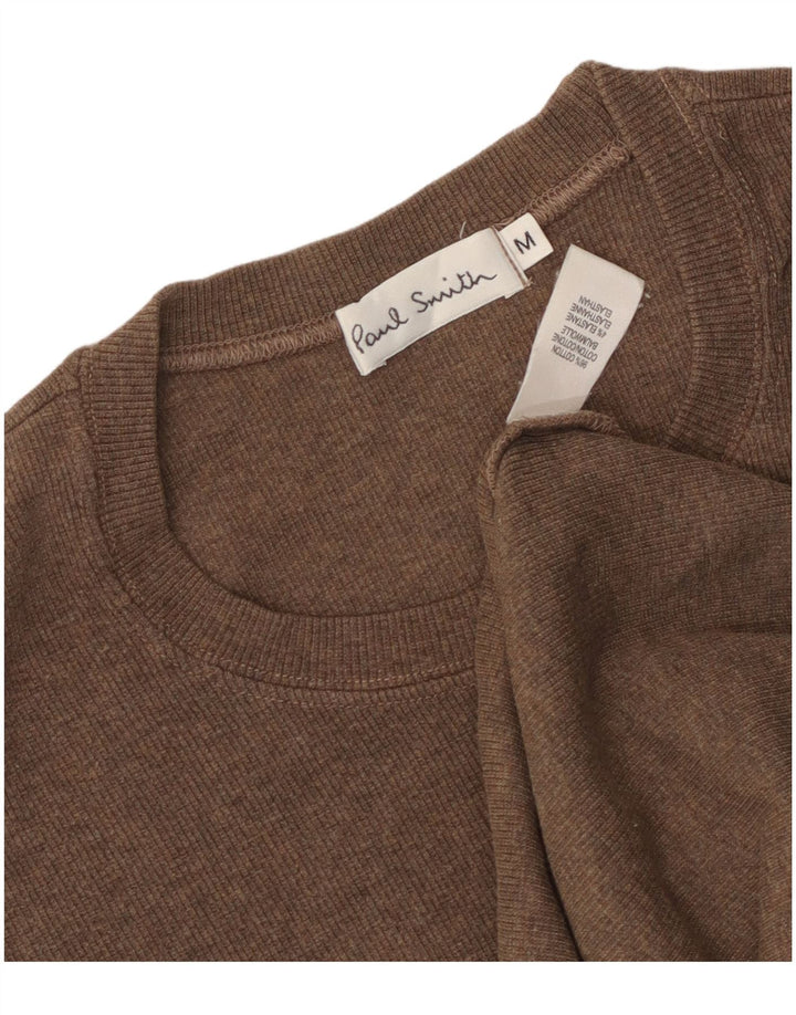 PAUL SMITH Camiseta para mujer Top UK 40 Algodón marrón medio