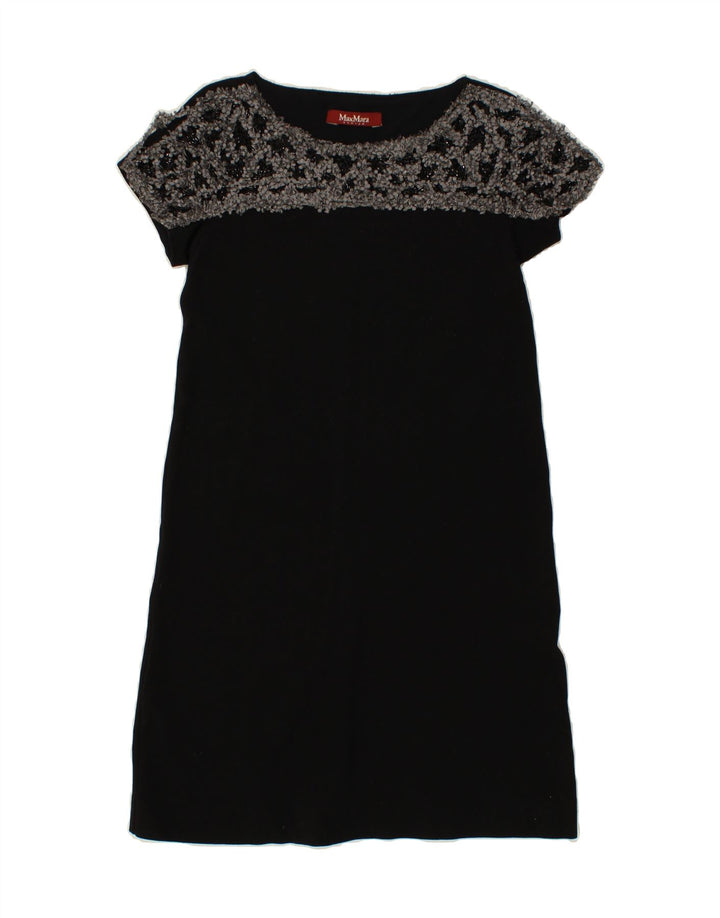 MAX MARA Womens Basic Dress UK 10 Small Black Vintage Max Mara and Second-Hand Max Mara from Messina Hembry 
