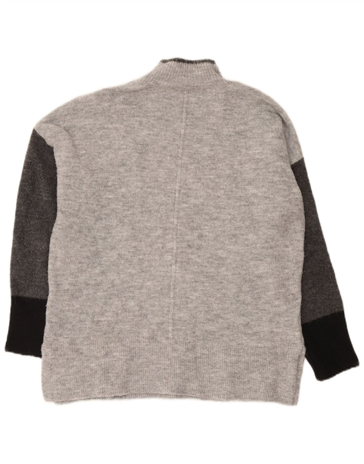 Marks & Spencer Jersey con cuello alto para mujer, talla 44, color gris medio