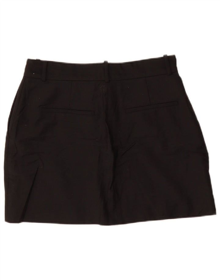 ZARA Mujer Mini Falda Mediana W28 Negro Poliéster