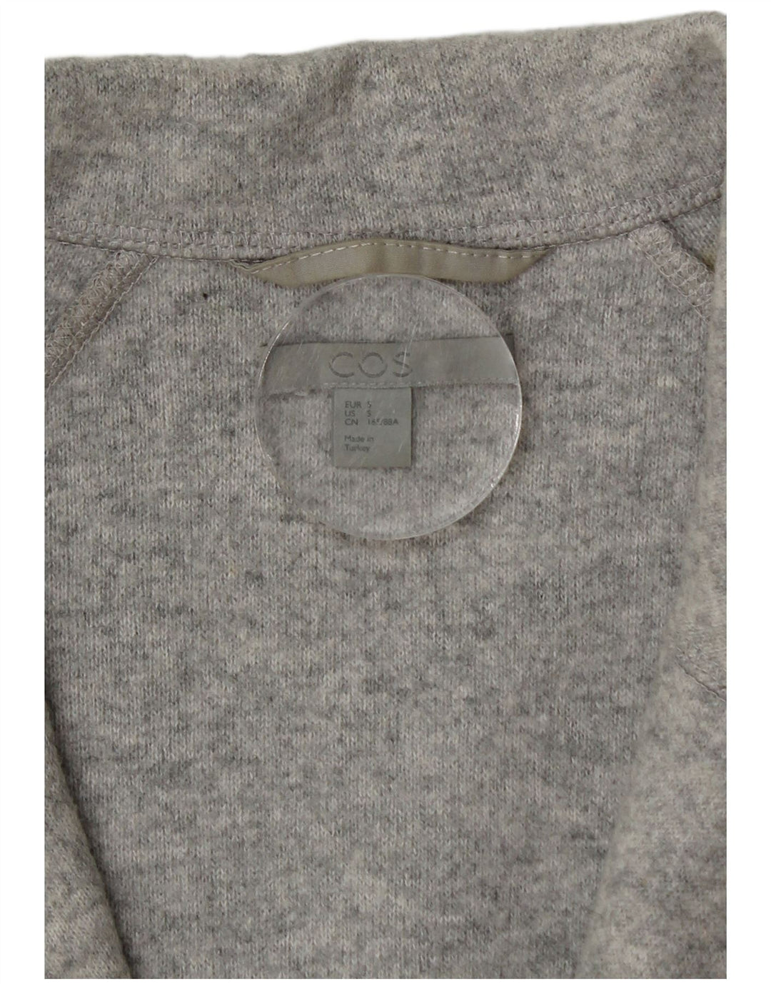 Cos Mujer Jersey Abrigo Reino Unido 10 Pequeño Gris Lana