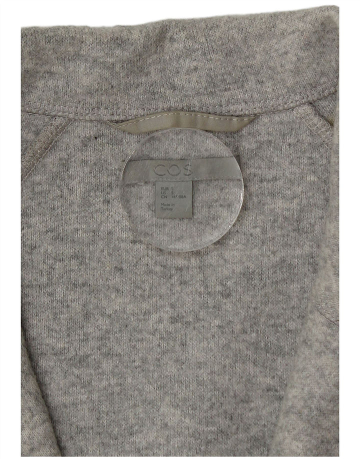 Cos Mujer Jersey Abrigo Reino Unido 10 Pequeño Gris Lana