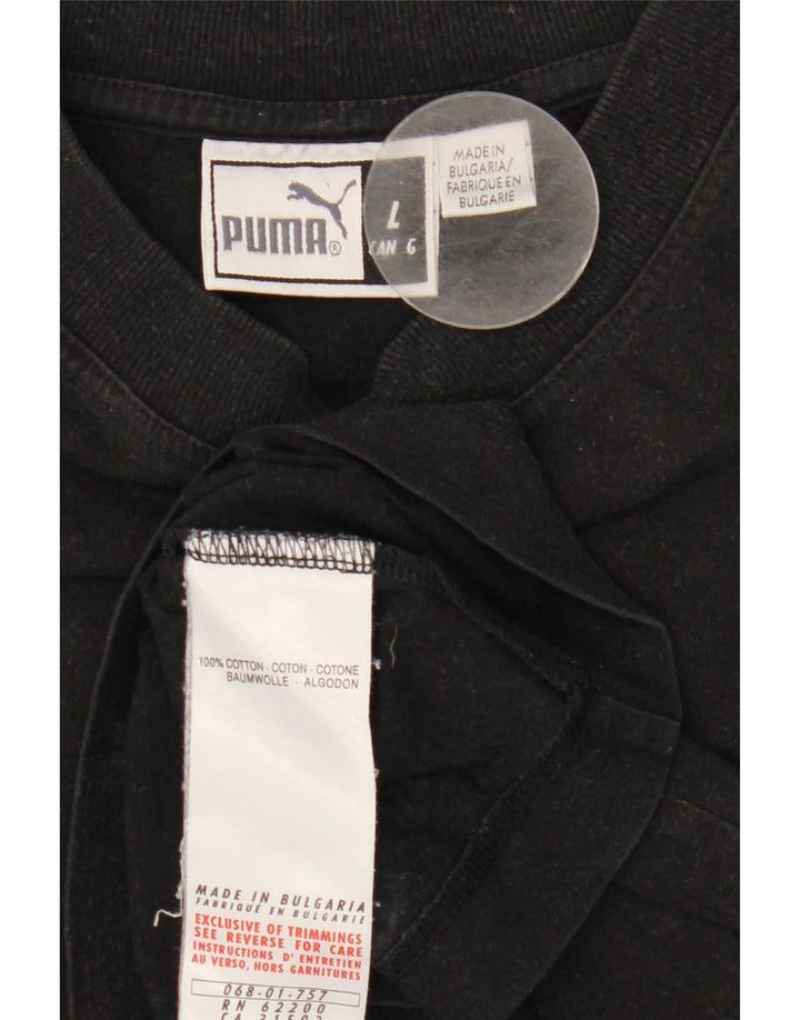 Puma - Camiseta gráfica para hombre, talla grande, algodón negro