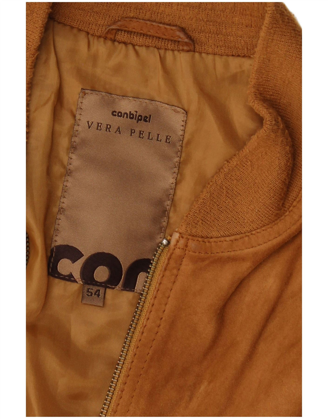 Conbipel Chaqueta Bomber De Ante Para Hombre IT 54 XL Cuero Marrón