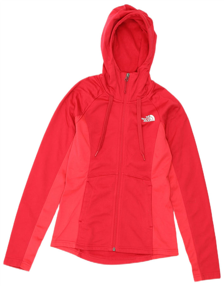 THE NORTH FACE Suéter con capucha y cremallera para mujer UK 6 XS Rojo Colorblock Poliéster
