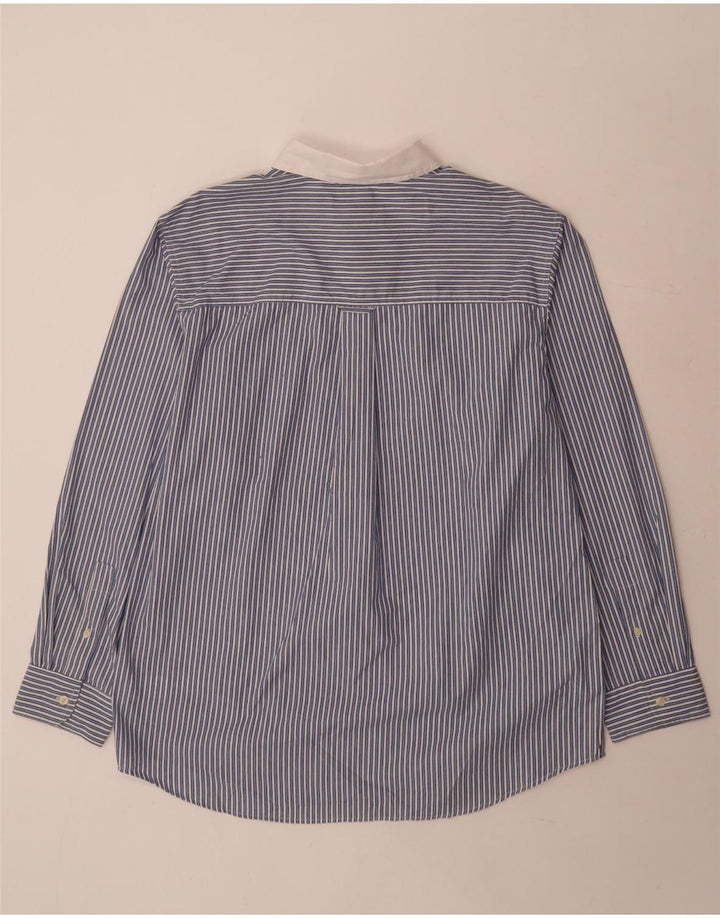 Chaps Camisa de fácil cuidado para hombre de algodón a rayas azules grandes