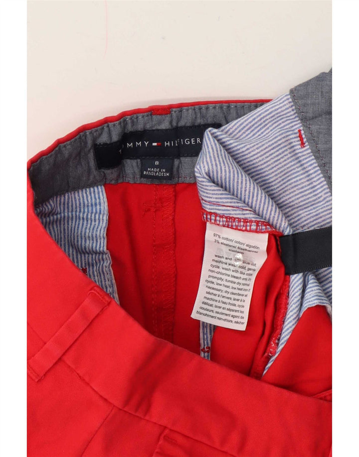 Tommy Hilfiger Pantalones cortos chinos para mujer US 8 Medium W30 Algodón rojo