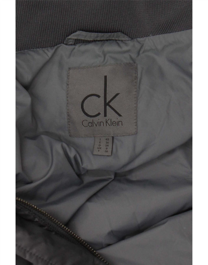Calvin Klein Abrigo acolchado para mujer Reino Unido 8 Pequeño Gris