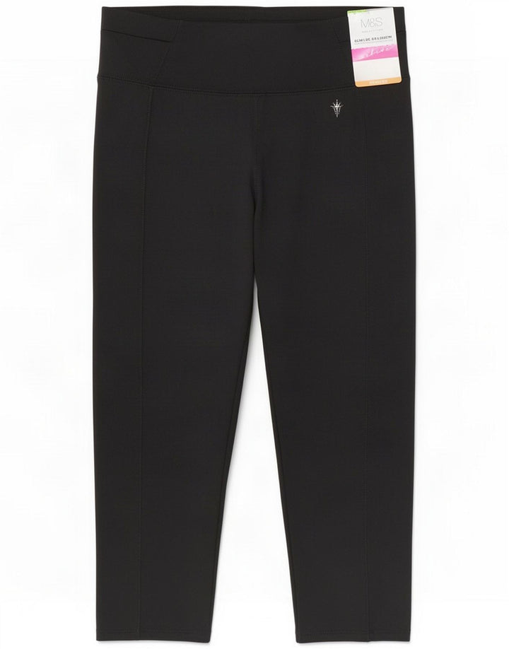 Marks & Spencer Leggings capri para mujer UK 44 Mediano Poliéster negro
