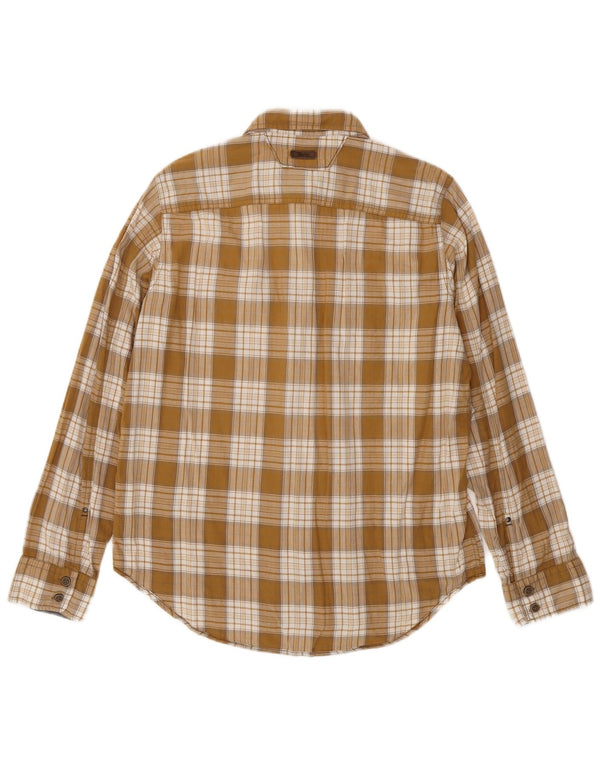 MARLBORO CLASSICS Camisa de franela de corte regular para hombre Algodón a cuadros beige medio