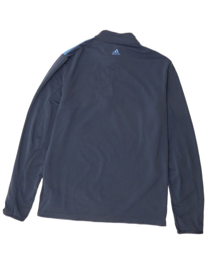 Adidas Mens Climacool Jersey Chándal Top Pequeño Azul Marino Colorblock