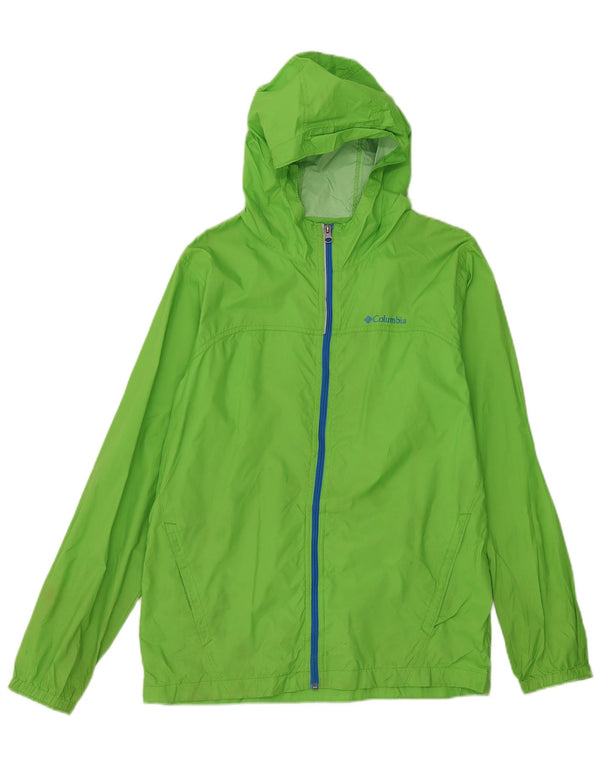 Columbia Chubasquero con capucha para niño 15-16 años XL Nylon verde