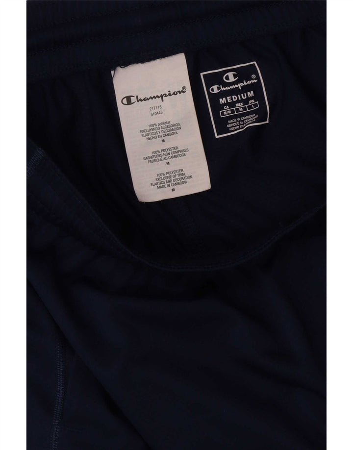 Champion Shorts deportivos gráficos para hombre Poliéster azul marino mediano