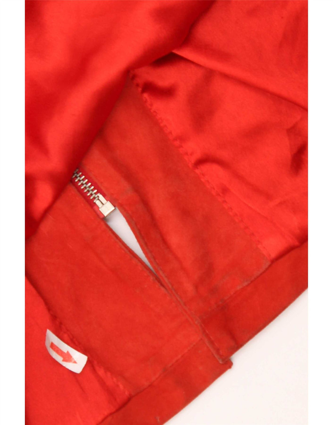 Vintage mujer ante chaqueta Reino Unido 14 cuero naranja medio