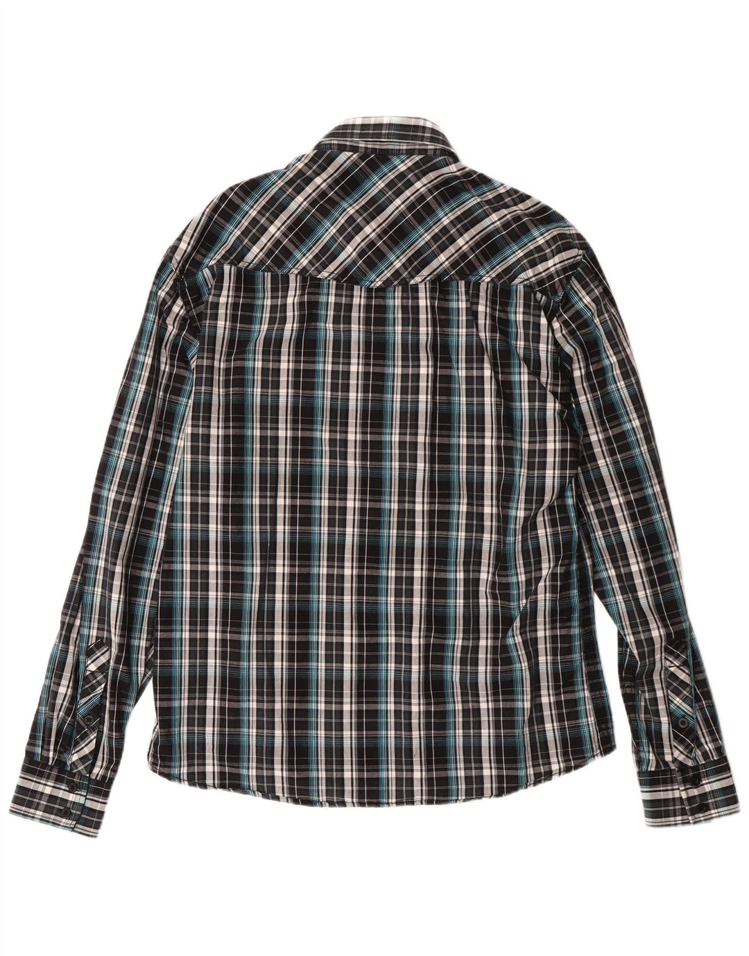 Jack & Jones Camisa Hombre XL Algodón A Cuadros Negro