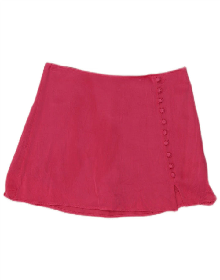 Zara Mujer Falda Pantalón Mediana W28 Rosa Viscosa