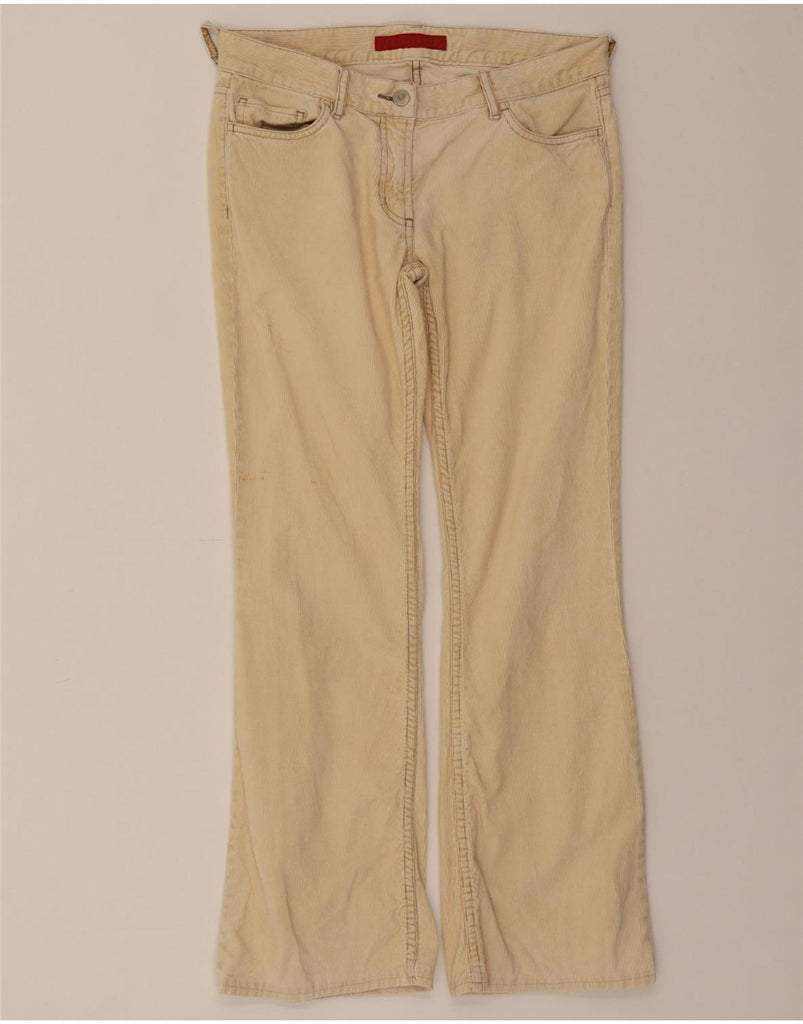 FCUK Womens Bootcut Corduroy Trousers US 10 Large W32 L28 Beige Cotton Vintage Fcuk and Second-Hand Fcuk from Messina Hembry 