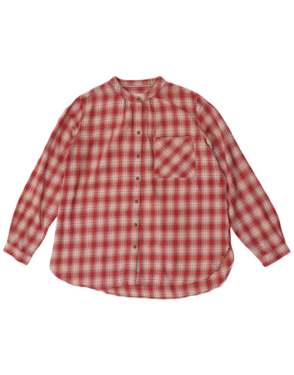 Camisa de franela para mujer Camel Active UK 44 Algodón a cuadros rojos medianos