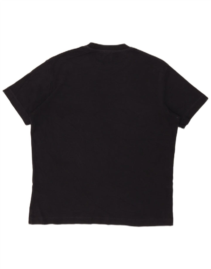 Camiseta Massimo Dutti Hombre Top Mediano Negro Algodón