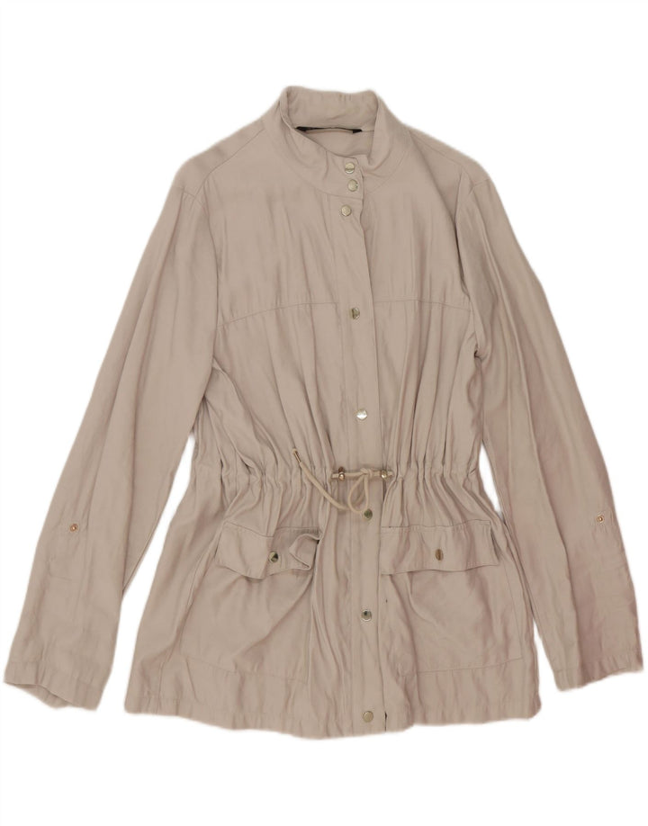 Zara Mujer Chaqueta Utility ES 40 XL Viscosa Beige