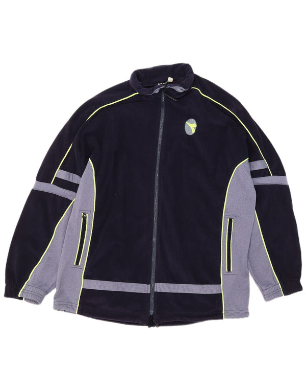 Diadora Chaqueta de chándal de terciopelo para hombre, talla 42, color azul marino