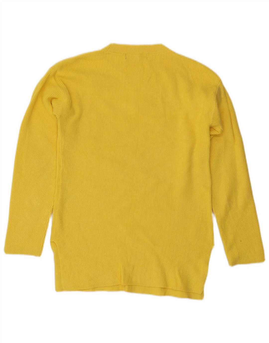 Marks & Spencer Suéter de cuello redondo para mujer UK 10 Small Yellow
