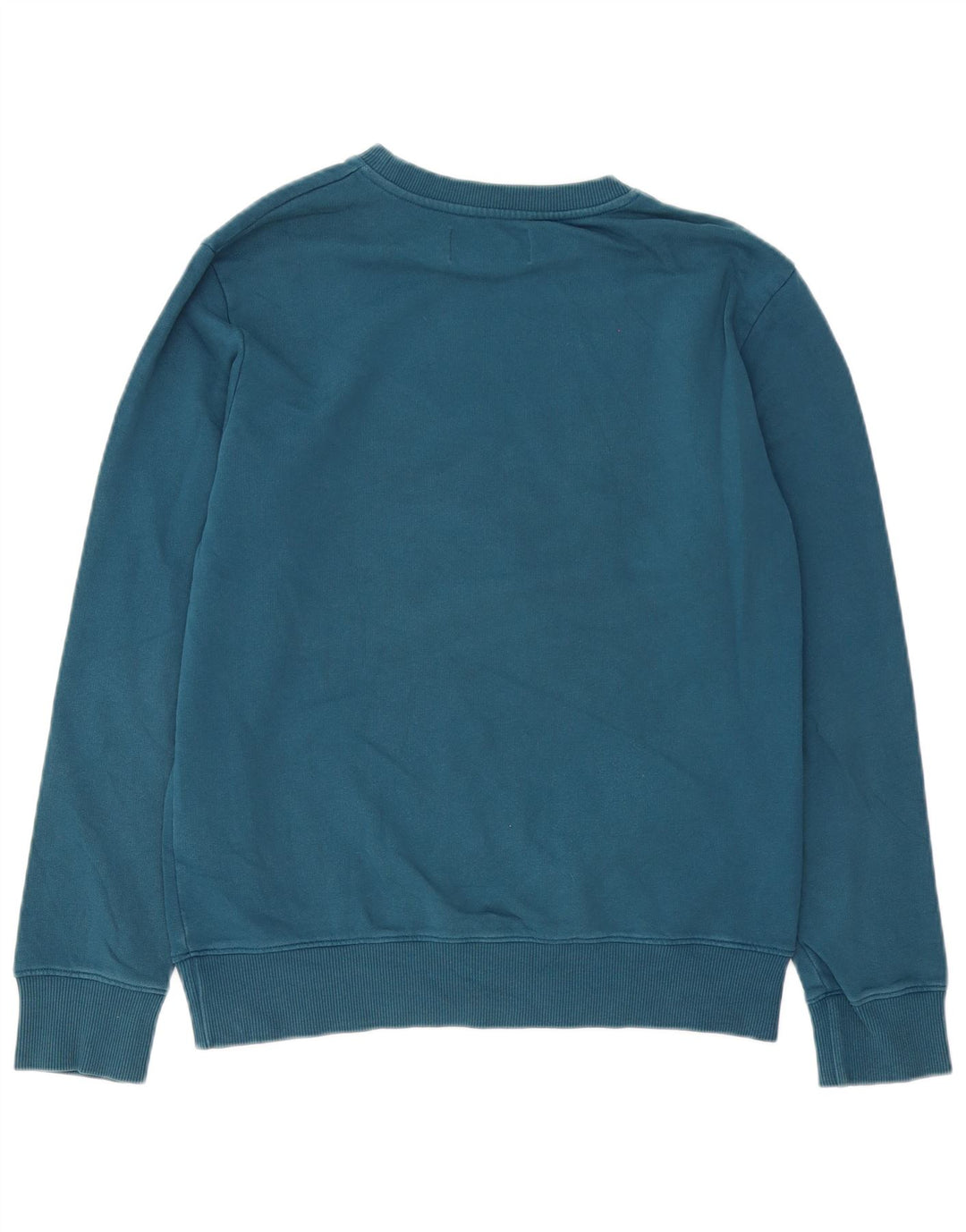 Calvin Klein Jeans Hombre Sudadera Gráfica Jumper Algodón Azul Medio