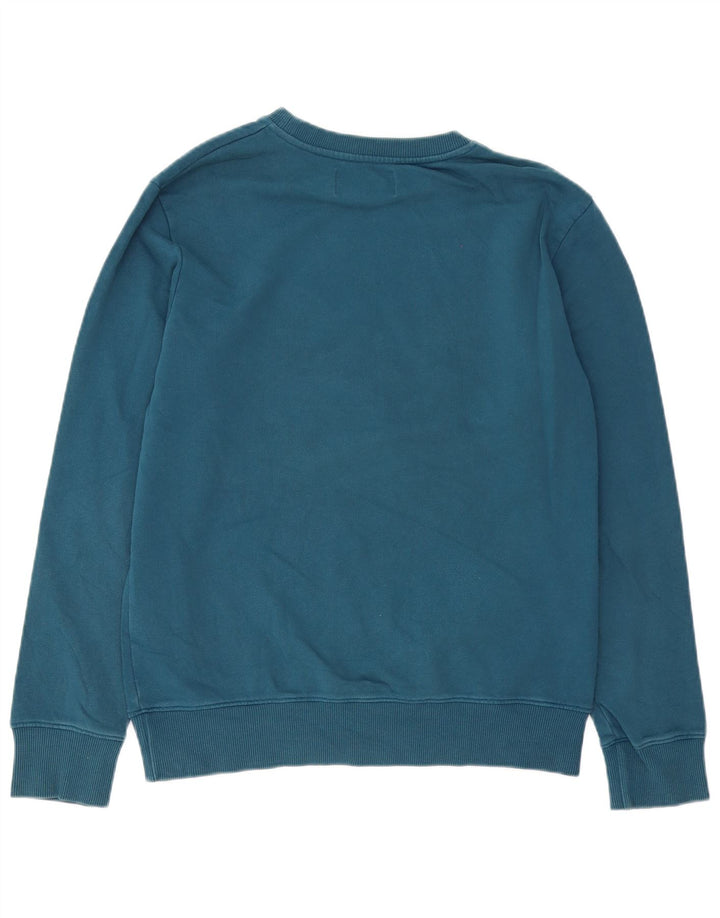 Calvin Klein Jeans Hombre Sudadera Gráfica Jumper Algodón Azul Medio