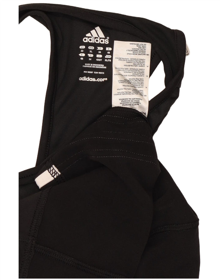 Adidas Camiseta sin mangas para mujer UK 22 3XL Poliéster negro