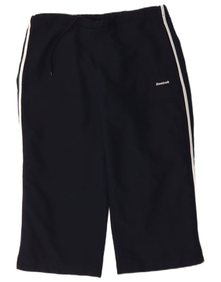 Reebok Pantalones Capri para Mujer UK 12 Medium Azul Marino Poliéster