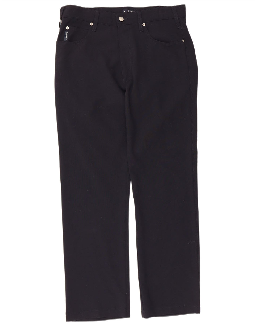 Armani Hombre Pantalones Rectos Casuales W32 L29 Poliéster Azul Marino