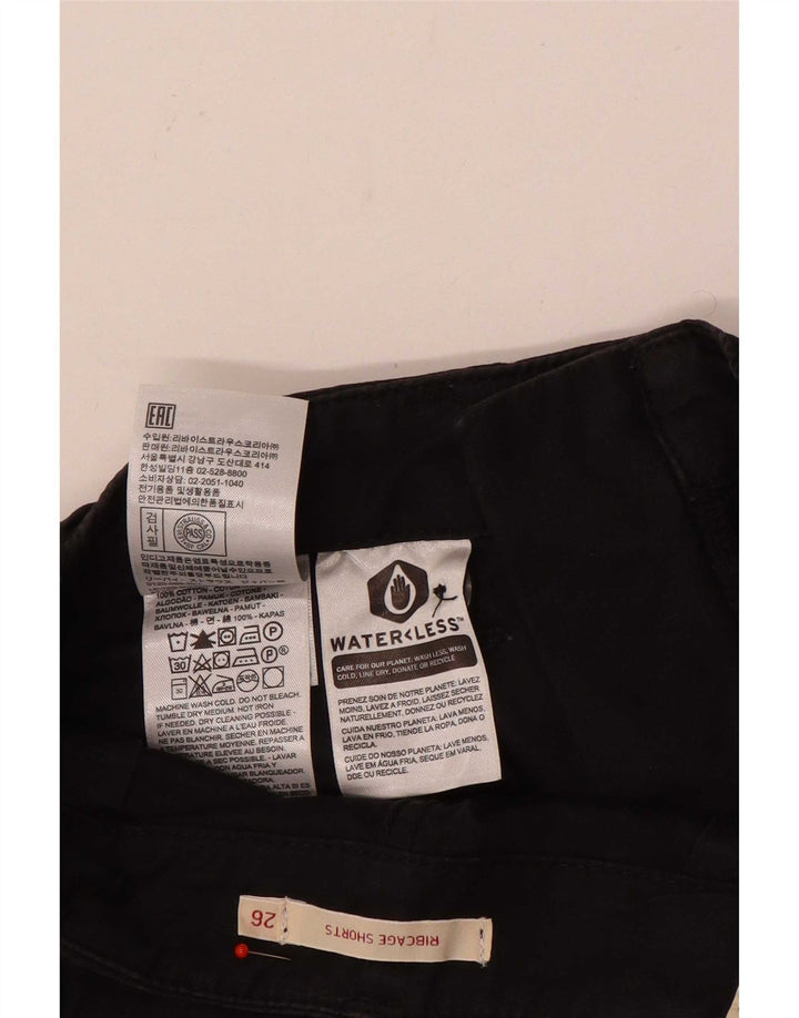 Levi's Mujer Ribcage Chino Shorts W26 Pequeño Algodón Negro
